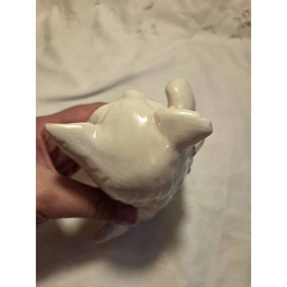 Vintage Ceramic Happy Cat Figurine - 40s Or 50s Made In‎ Japan